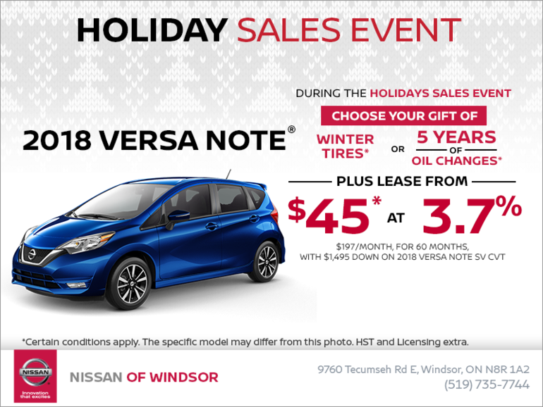 Get the 2018 Nissan Versa Note Today!