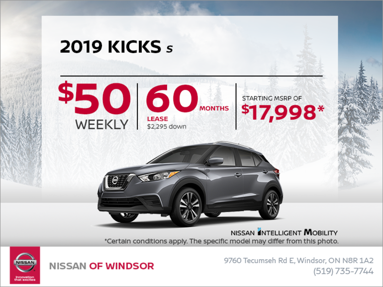 Get the 2019 Kicks Today!