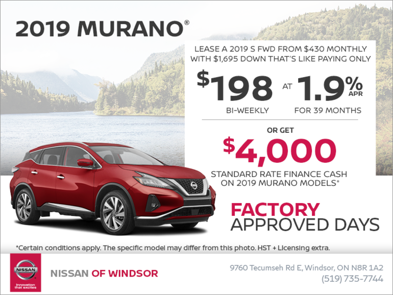 Get the 2019 Murano Today!