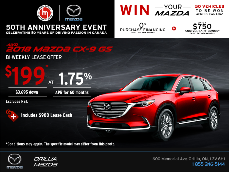 Get the 2018 Mazda CX-9 Today!