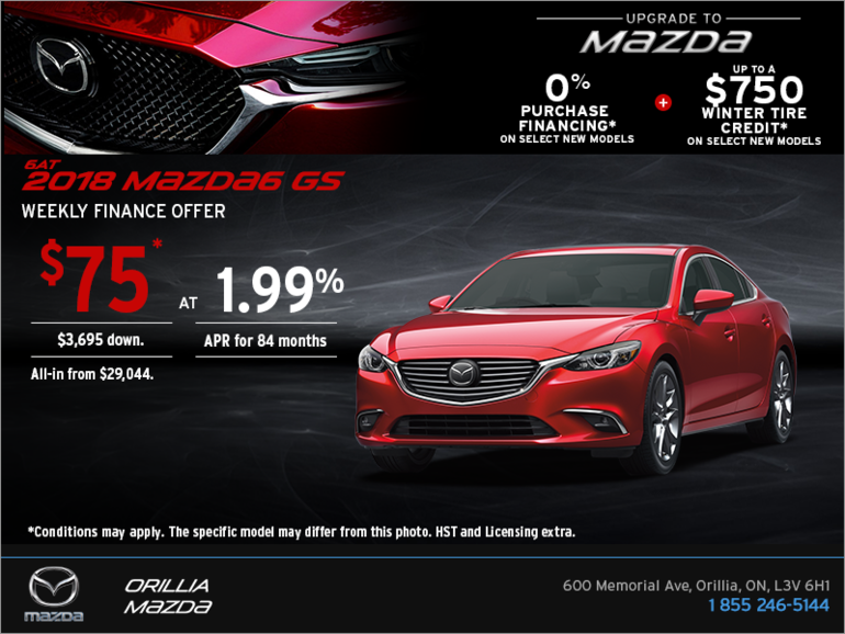 Get the 2018 Mazda6 Today!