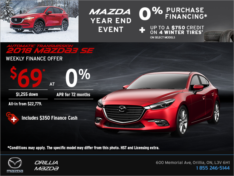 Get the 2018 Mazda3 Today!