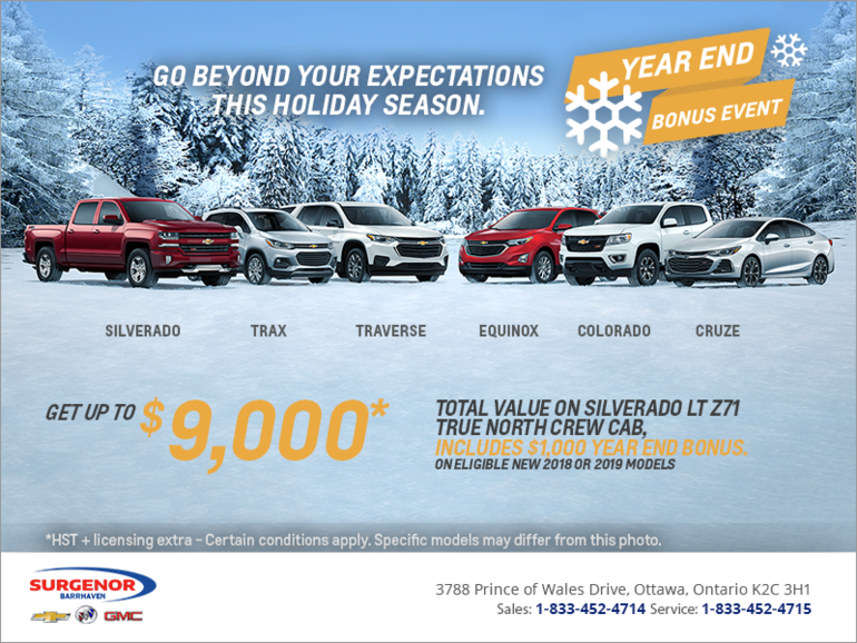 Chevrolet's Year End Bonus Event!