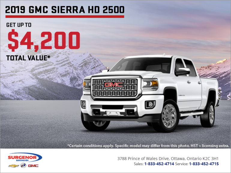 The 2019 GMC Sierra HD 2500