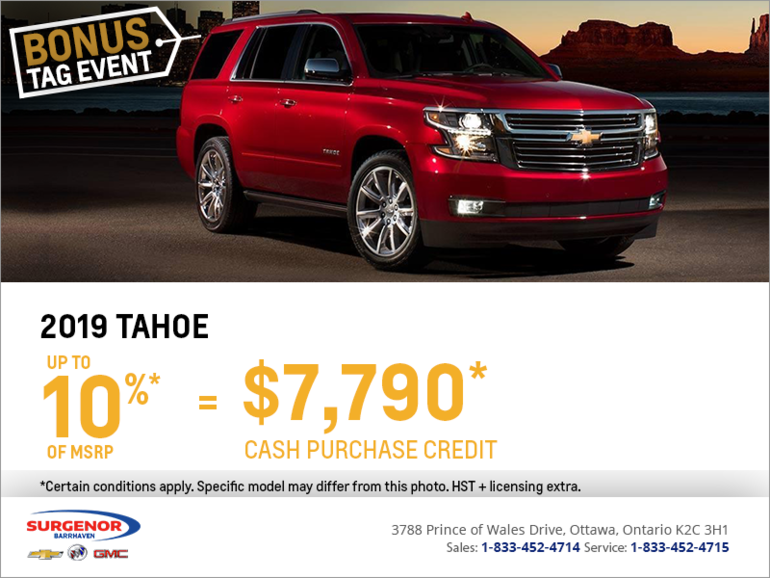Get the 2019 Chevrolet Tahoe
