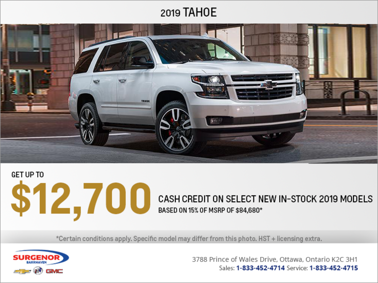 Get the 2019 Chevrolet Tahoe