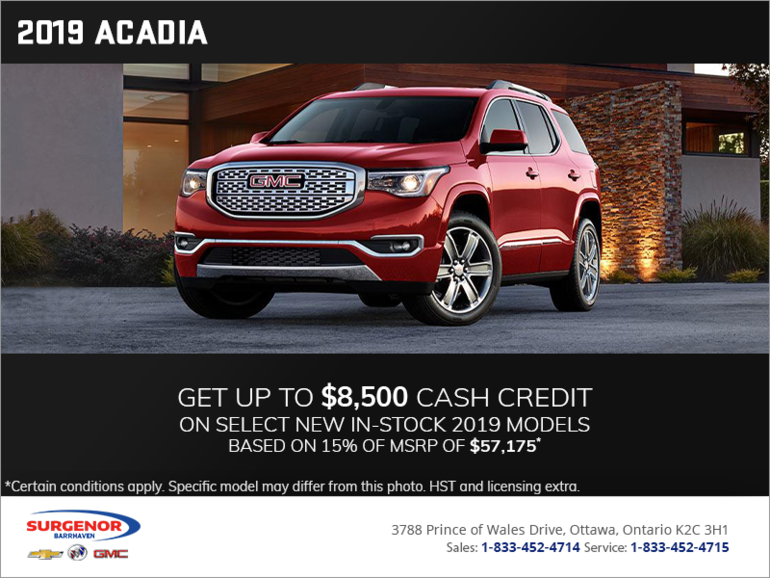 The 2019 GMC Acadia