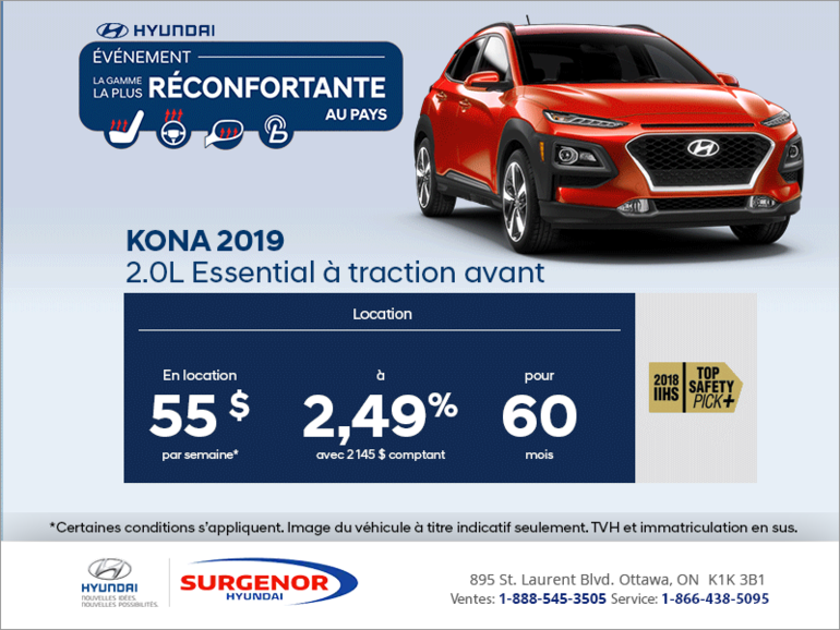 Louez la Kona 2019!