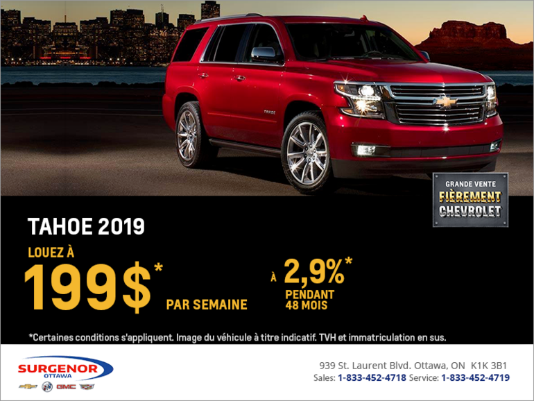Louez le Chevrolet Tahoe 2019