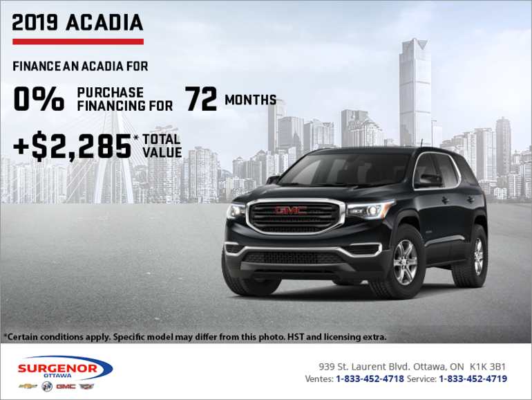 The 2019 GMC Acadia
