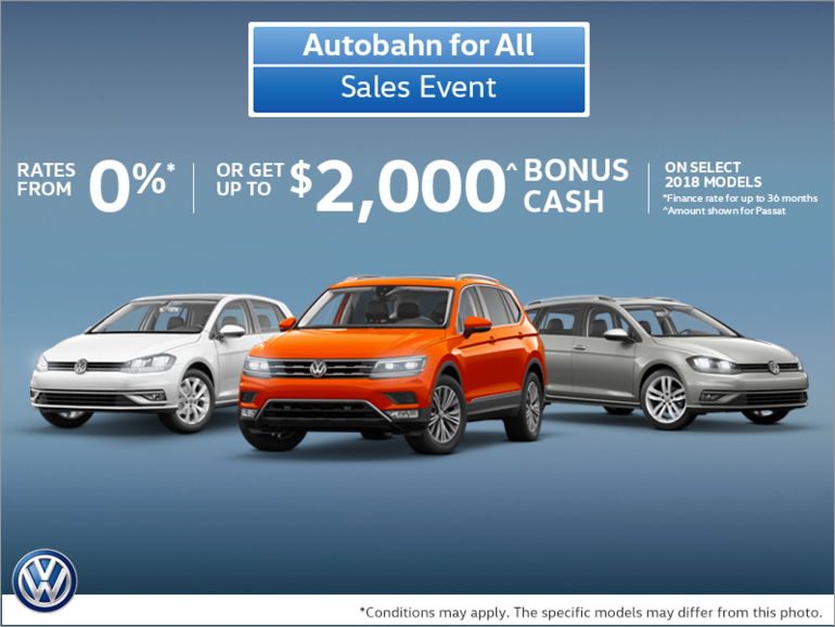 Autobahn for All Sales Event!