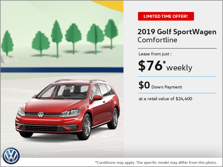 Get the 2019 Golf SportWagen!