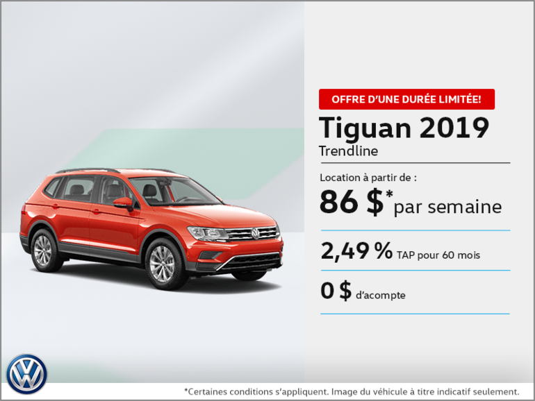 Louez le Tiguan 2019!