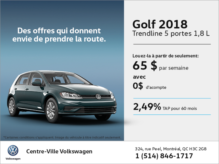 Conduisez la Golf 5 portes 2018 dès aujourd'hui!