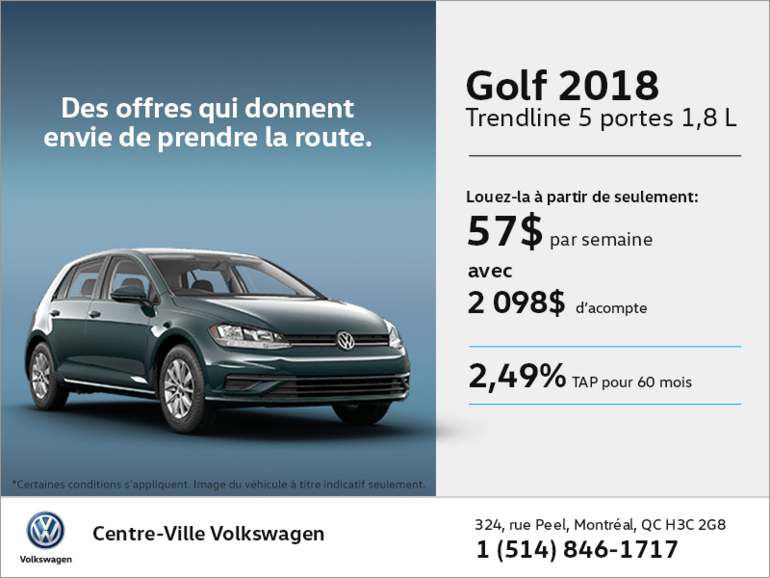 Conduisez la Golf 5 portes 2018 dès aujourd'hui!