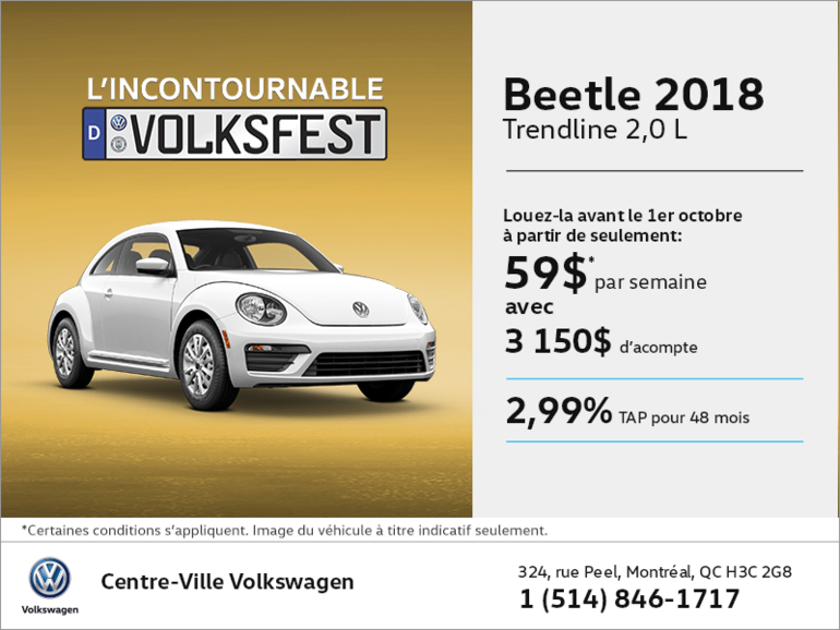 Conduisez la Beetle 2018 dès aujourd'hui!