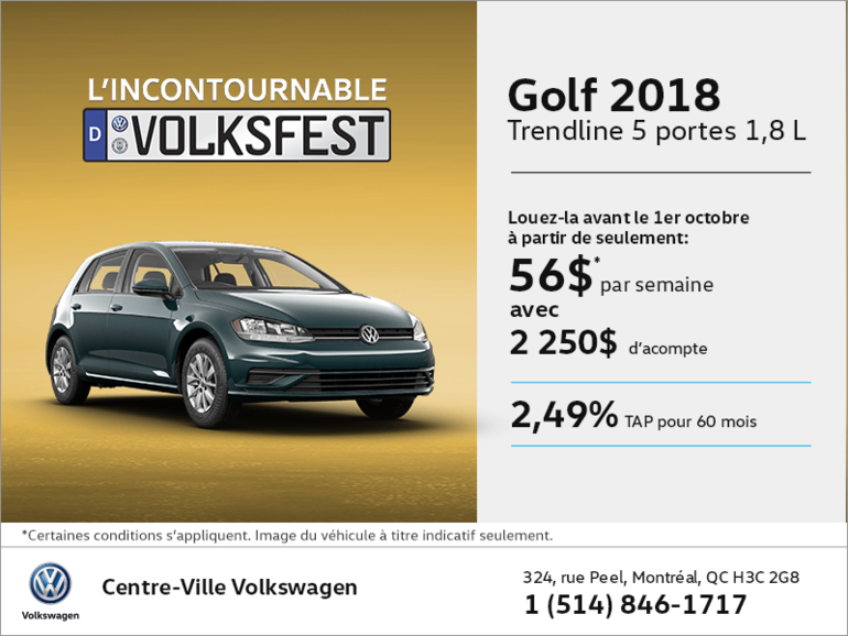 Conduisez la Golf 5 portes 2018 dès aujourd'hui!