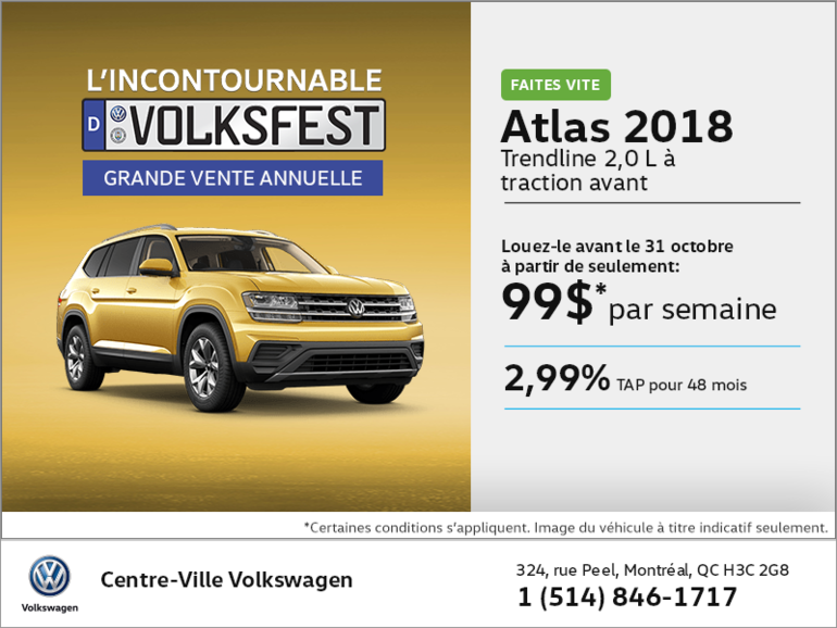 Conduisez l'Atlas 2018 dès aujourd'hui!