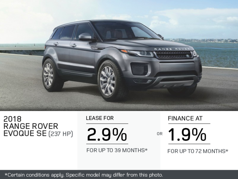 The 2018 Range Rover Evoque SE