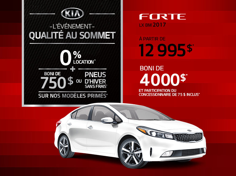 Obtenez la nouvelle Kia Forte 2017 aujourd'hui