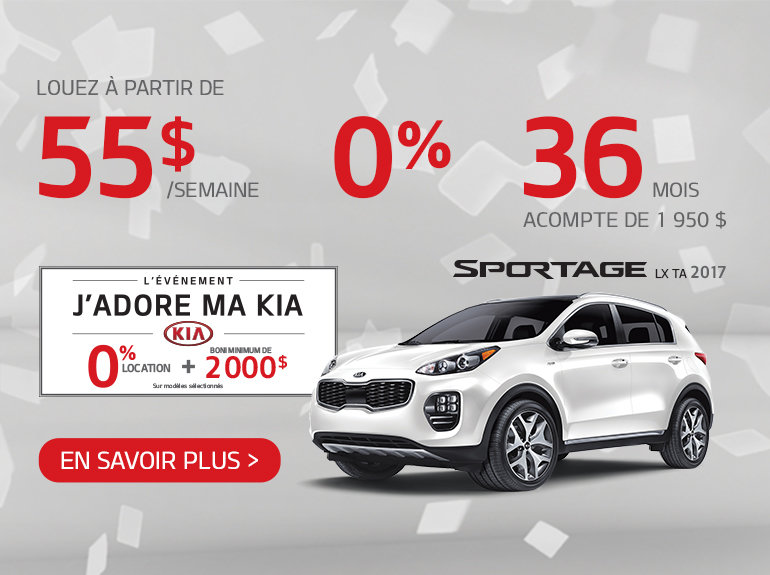 Louez le tout nouveau Sportage 2017