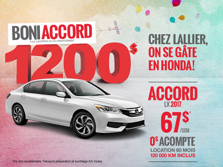 La Honda Accord 2017 en rabais!