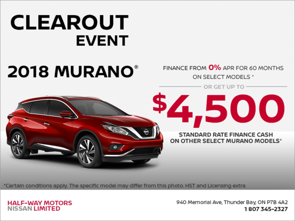Get the 2018 Nissan Murano today!