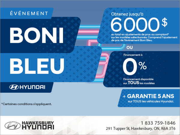 L'événement boni bleu!