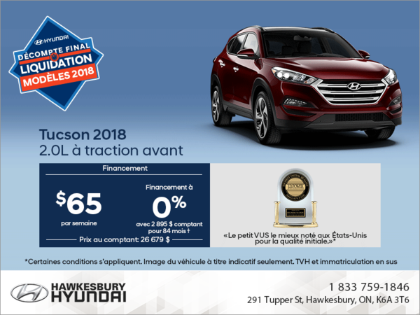 Procurez-vous le Tucson 2018!