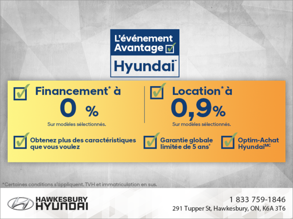 L'événement Avantage de Hyundai!