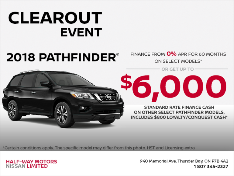 Get the 2018 Nissan Pathfinder today!