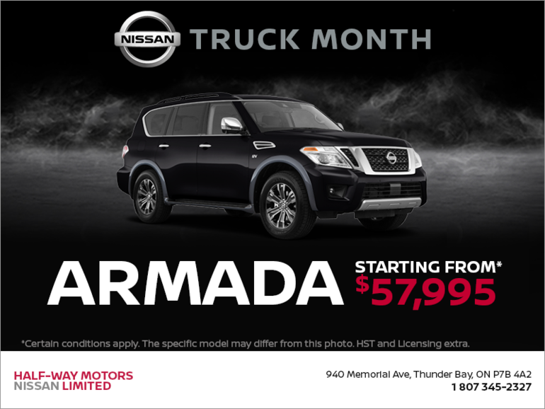 Get a brand new Nissan Armada Today!