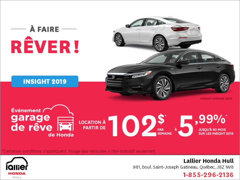 Louez la Honda Insight 2019!