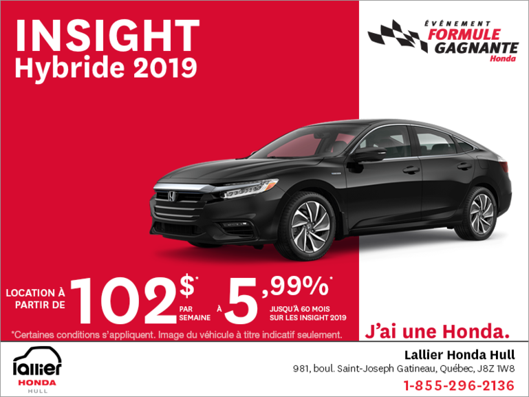 Louez la Honda Insight 2019!