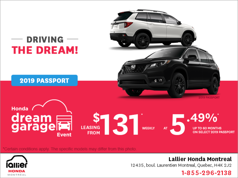 Lease the 2019 Honda Passport Sport!