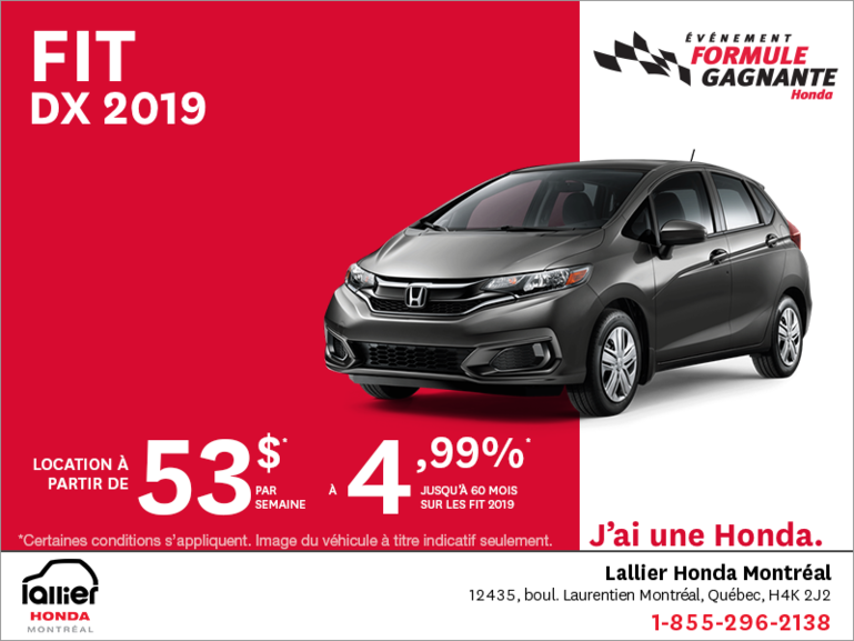 Louez la Honda Fit 2019!