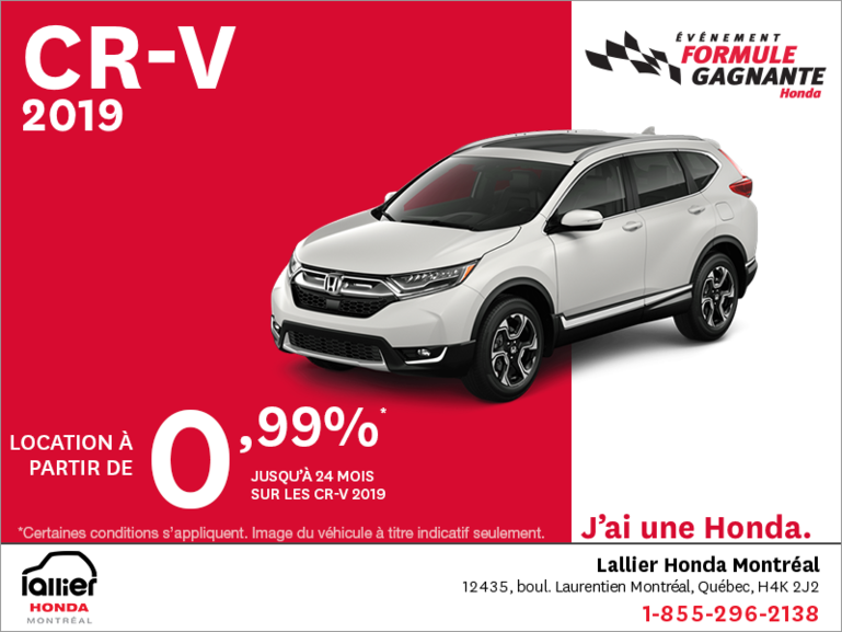 Louez le CR-V 2019!