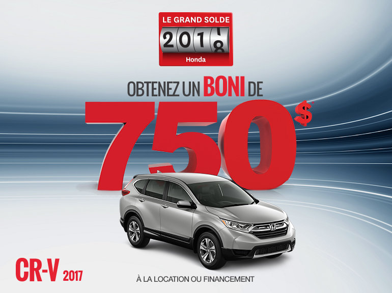 Obtenez la Honda CR-V 2017!